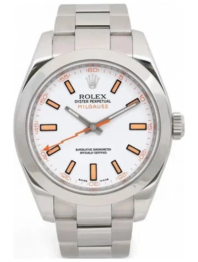 Pre-owned Rolex Milgauss Watch, 40mm In Multi