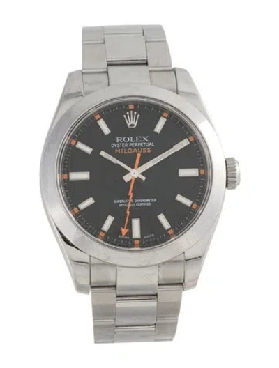 Pre-owned Rolex Milgauss Watch, 40mm In Multi