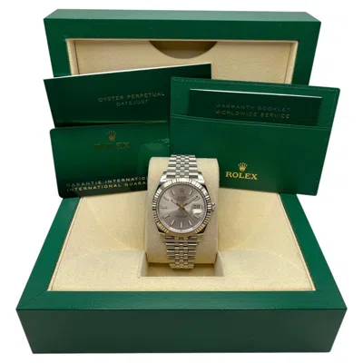 Pre-owned Rolex New  Datejust 41 126334 Steel White Gold Silver Dial Automatic Watch B&p