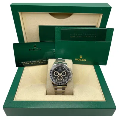 Pre-owned Rolex New  Daytona Cosmograph 126500ln Steel Ceramic Black Dial Watch B&p 2024