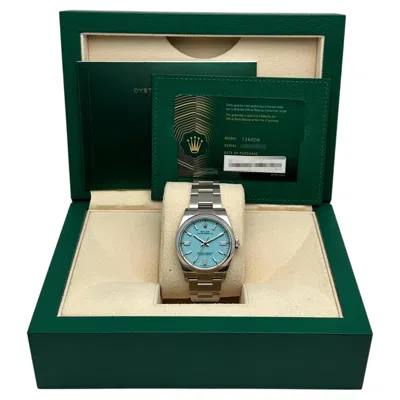 Pre-owned Rolex New  Oyster Perpetual 126000 36mm Turquoise Dial Watch B&p In Multiple