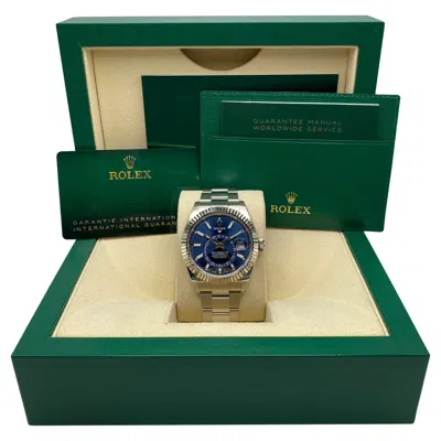Pre-owned Rolex New  Sky-dweller 42mm 326934 Steel Blue Dial Automatic Men Oyster Watch B&p