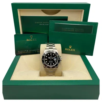 Pre-owned Rolex New  Submariner Date Steel Ceramic Black Dial Watch 126610ln Box Pappers