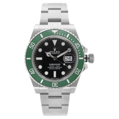 Pre-owned Rolex New  Submariner Starbucks Steel Ceramic Black Dial Automatic Watch 126610lv