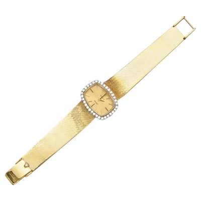Pre-owned Rolex “orchid” Diamond Integral Bracelet Wristwatch In 18k Yellow Gold