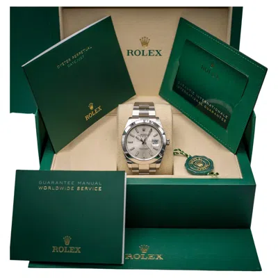 Pre-owned Rolex Oyester Perpetual Datejust 41mm Steel With Box And Papers In Multi