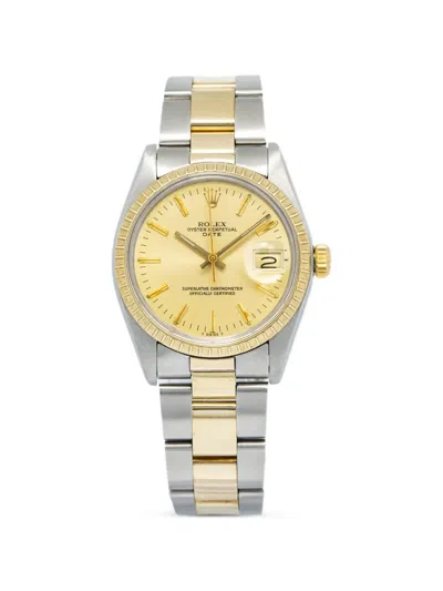 Pre-owned Rolex Oyster 34mm Watch In Gold
