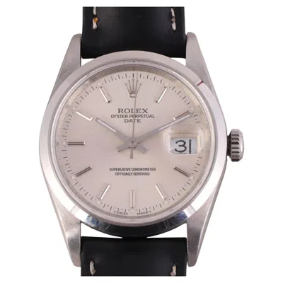 Pre-owned Rolex Oyster Date 15200 Automatic Watch Stainless Steel Silver Dial Strap In Multi