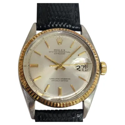 Pre-owned Rolex Oyster Datejust 1601 18k Gold Ss Mens 36mm 1970s Vintage Automatic Ra535c In Multi