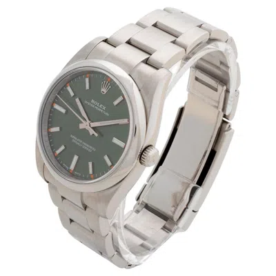 Pre-owned Rolex Oyster Perpetual 114200, Olive Green, Discontinued, 34mm Case, Yr2015. In Multi