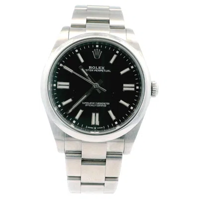 Pre-owned Rolex Oyster Perpetual 124300 Black Dial Mens Watch Box & Papers