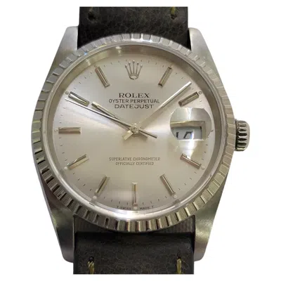 Pre-owned Rolex Oyster Perpetual 16220 Datejust Mens 1980s 36mm Automatic Ra761 In Multi
