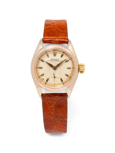 Pre-owned Rolex Oyster Perpetual 24mm Watch In Neutrals