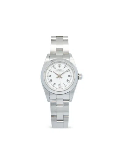 Pre-owned Rolex Oyster Perpetual 24mm In White