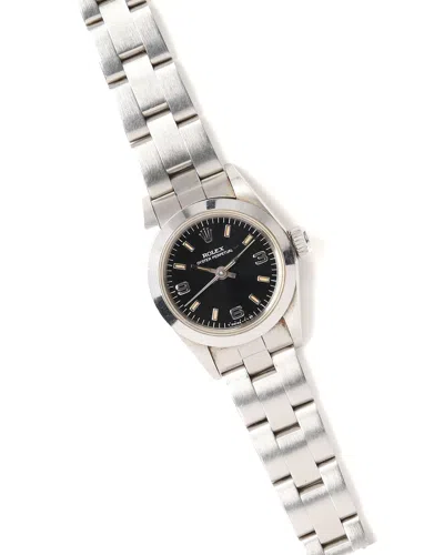 Rolex Oyster Perpetual 25mm Ref 67180 1990 Watch In Silver
