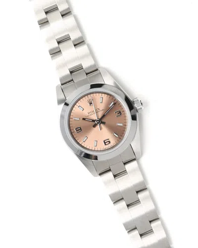 Pre-owned Rolex Oyster Perpetual 26mm 1998 Serviced 2018 Full Set Watch In Pink