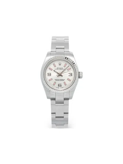 Pre-owned Rolex Oyster Perpetual 26mm Watch In White