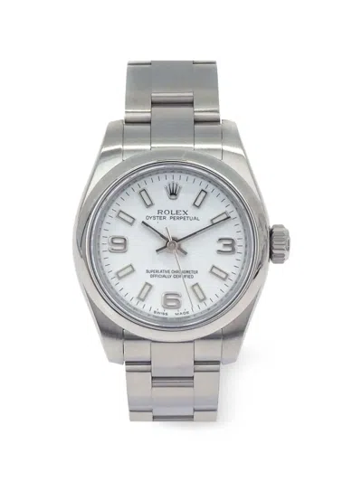 Pre-owned Rolex Oyster Perpetual 26mm Watch In White