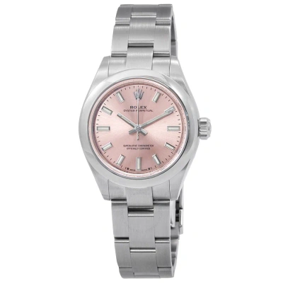 Rolex Oyster Perpetual 28 Automatic Chronometer Pink Dial Ladies Watch 276200psko In Metallic