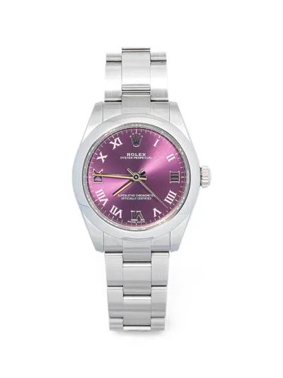 Pre-owned Rolex Oyster Perpetual 31mm Watch In Purple