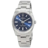 ROLEX ROLEX OYSTER PERPETUAL 34 AUTOMATIC CHRONOMETER BLUE DIAL LADIES WATCH 124200BLSO
