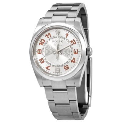 Rolex Oyster Perpetual 34 Silver Dial Stainless Steel Bracelet Automatic Men's Watch 114200scoao In White