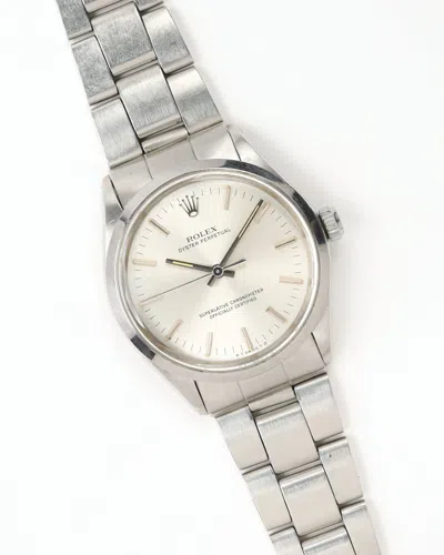 Rolex Oyster Perpetual 34mm Ref 1002 Sigma Dial 1973 Watch In Silver