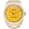 ROLEX ROLEX OYSTER PERPETUAL 36 AUTOMATIC CHRONOMETER YELLOW DIAL WATCH 126000YLSO