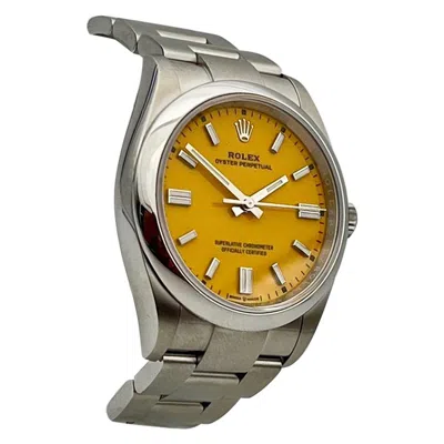 Pre-owned Rolex Oyster Perpetual 36 Yellow 2022 Bart Simpson New Box Papers