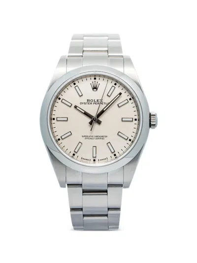 Pre-owned Rolex Oyster Perpetual 39mm Watch In Neutral