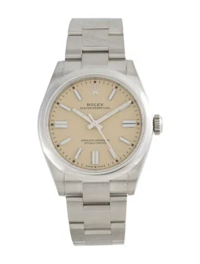 Pre-owned Rolex Oyster Perpetual 41 Watch, 41mm In Multi