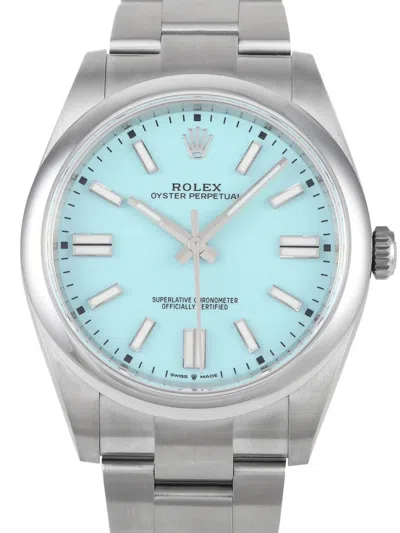 Pre-owned Rolex Oyster Perpetual 41mm In Silver