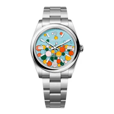 Pre-owned Rolex Oyster Perpetual 41mm Steel Celebration Dial Automatic Watch 124300sso In Multi
