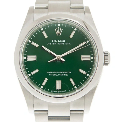 Rolex Oyster Perpetual Automatic Chronometer Green Dial Men's Watch 126000gnso