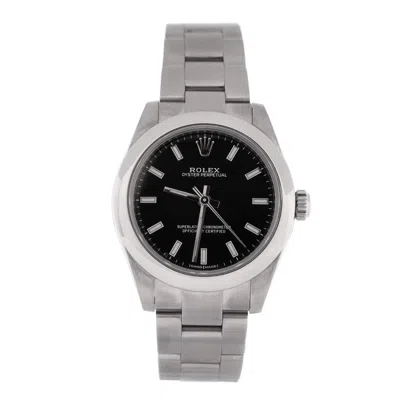 Rolex Oyster Perpetual Automatic Watch Stainless Steel 31 In Black