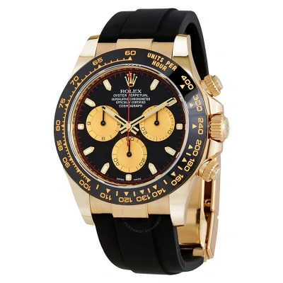 Rolex Cosmograph Daytona Automatic 18k Yellow Gold Men's Watch 116518ln In Black / Gold / Gold Tone / Yellow