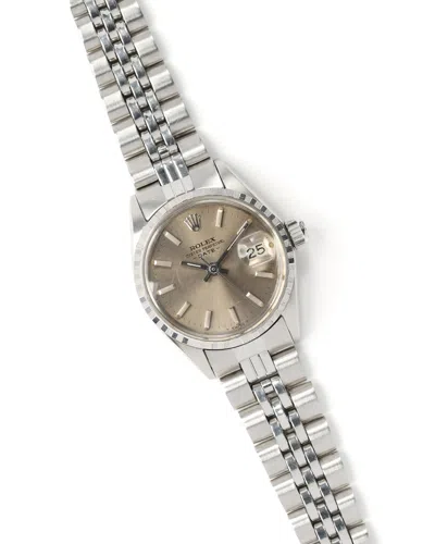 Rolex Oyster Perpetual Date 25mm Ref 6524 1969 Watch In Silver