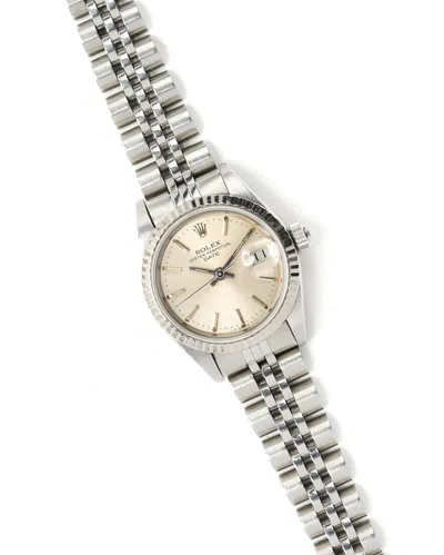 Rolex Oyster Perpetual Date 26mm 1983 Watch In Silver