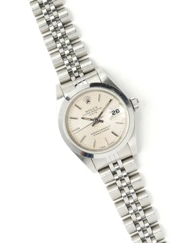 Rolex Oyster Perpetual Date 26mm Ref 69160 1996 Watch In Silver