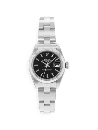 Pre-owned Rolex Oyster Perpetual Date 26mm Watch In Black