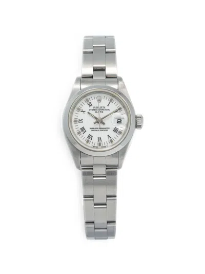 Pre-owned Rolex Oyster Perpetual Date 26mm Watch In White