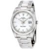 ROLEX ROLEX OYSTER PERPETUAL DATE 34 WHITE DIAL STAINLESS STEEL BRACELET AUTOMATIC MEN'S WATCH 115200WSO