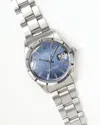 Rolex Oyster Perpetual Date 34mm Ref 1501 Rare Blue Sigma Dial Watch In Metallic
