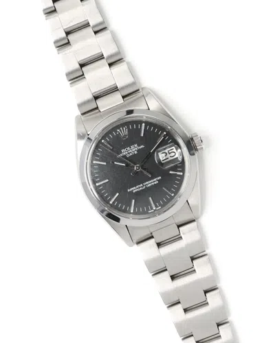 Pre-owned Rolex Oyster Perpetual Date 34mm Ref.1500 1980 Watch In Black