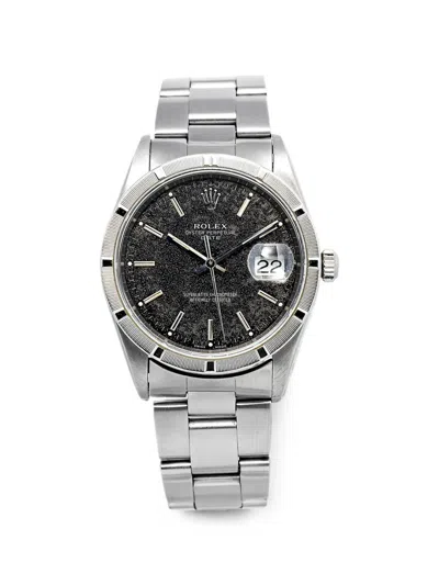 Rolex Oyster Perpetual Date 34mm Watch In Metallic