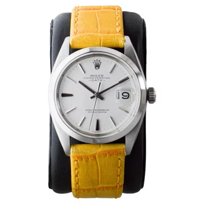 Pre-owned Rolex Oyster Perpetual Date Steel With Beautiful White Dial Circa 1960's