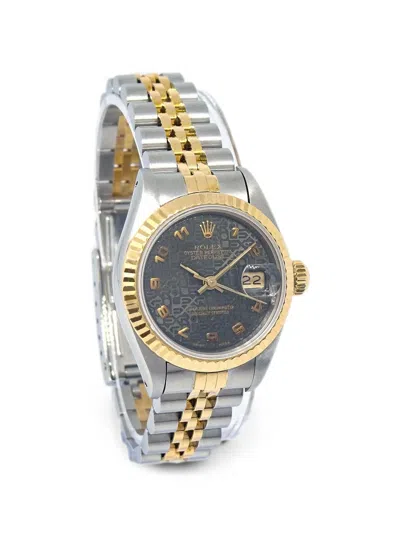 Pre-owned Rolex Oyster Perpetual Datejust 26mm Watch In Black