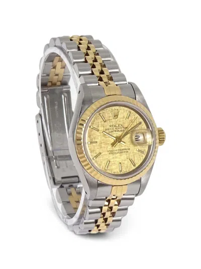 Pre-owned Rolex Oyster Perpetual Datejust 26mm Watch In Gold