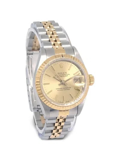 Pre-owned Rolex Oyster Perpetual Datejust 26mm Watch In Gold