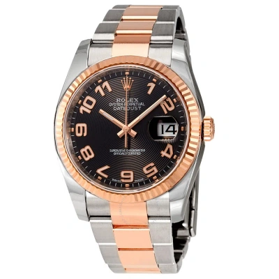 Rolex Oyster Perpetual Datejust 36 Black Concentric Dial Stainless Steel And 18k Everose Gold Bracel